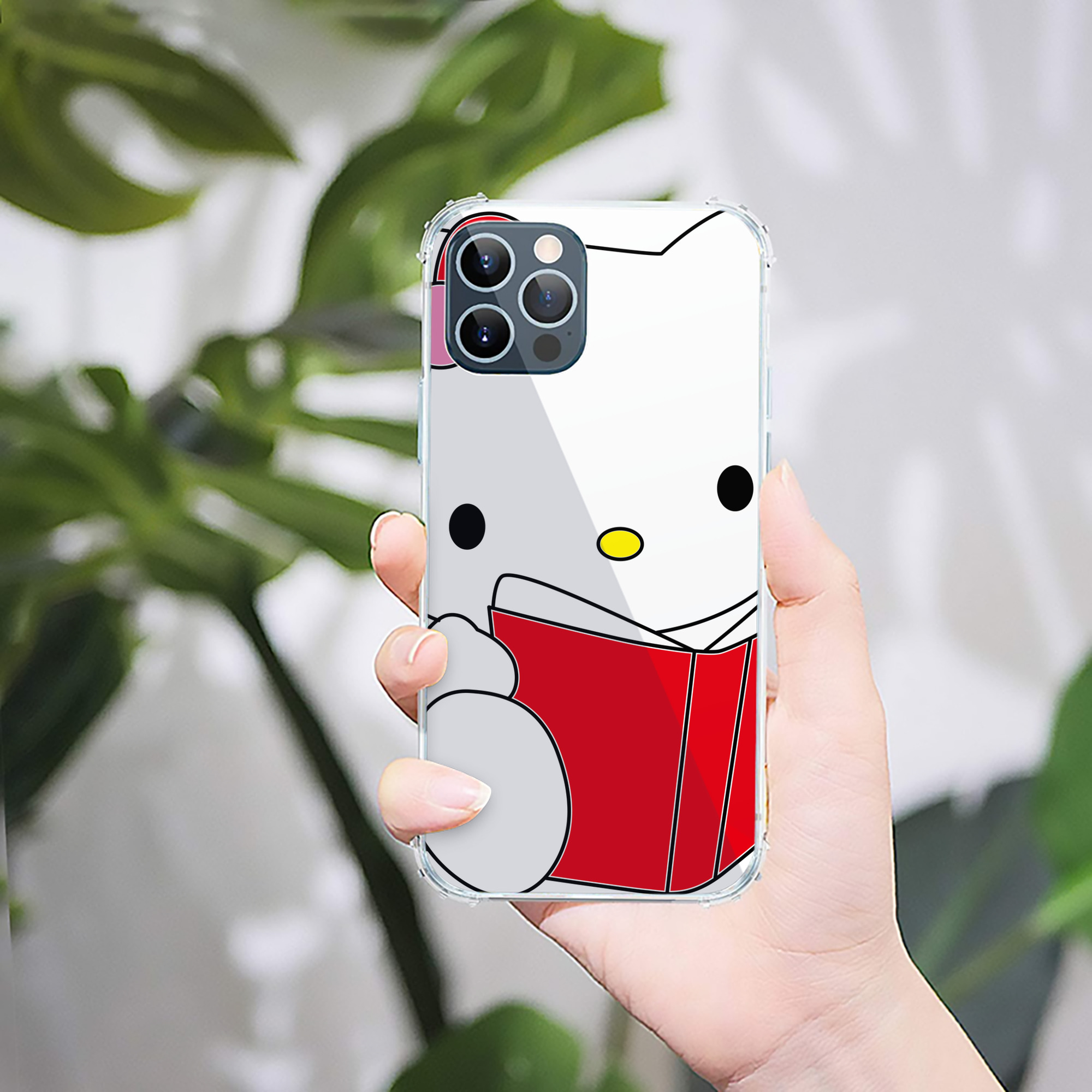 （画像用） Hello Kitty ハローキティ 【iPhone 12シリーズ対応】透明スマホケース（クリアソフトケース）